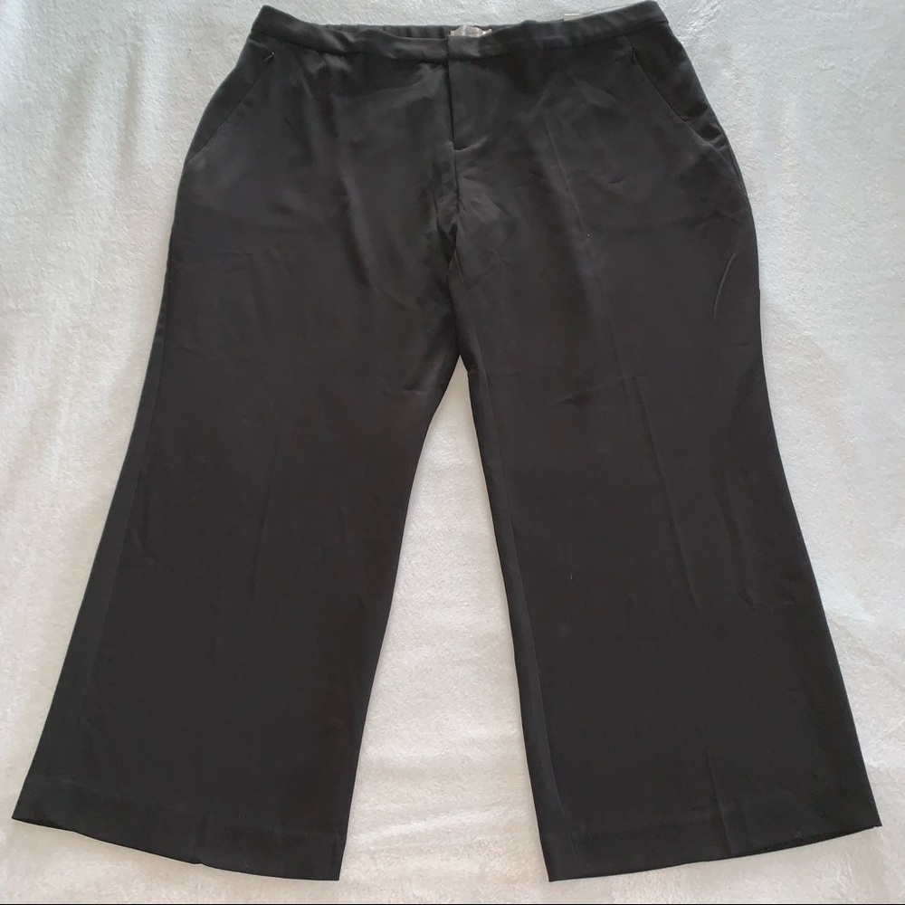 NWT CJ Banks Moderately Curvy Fit Trousers Black Size 22 Petite.